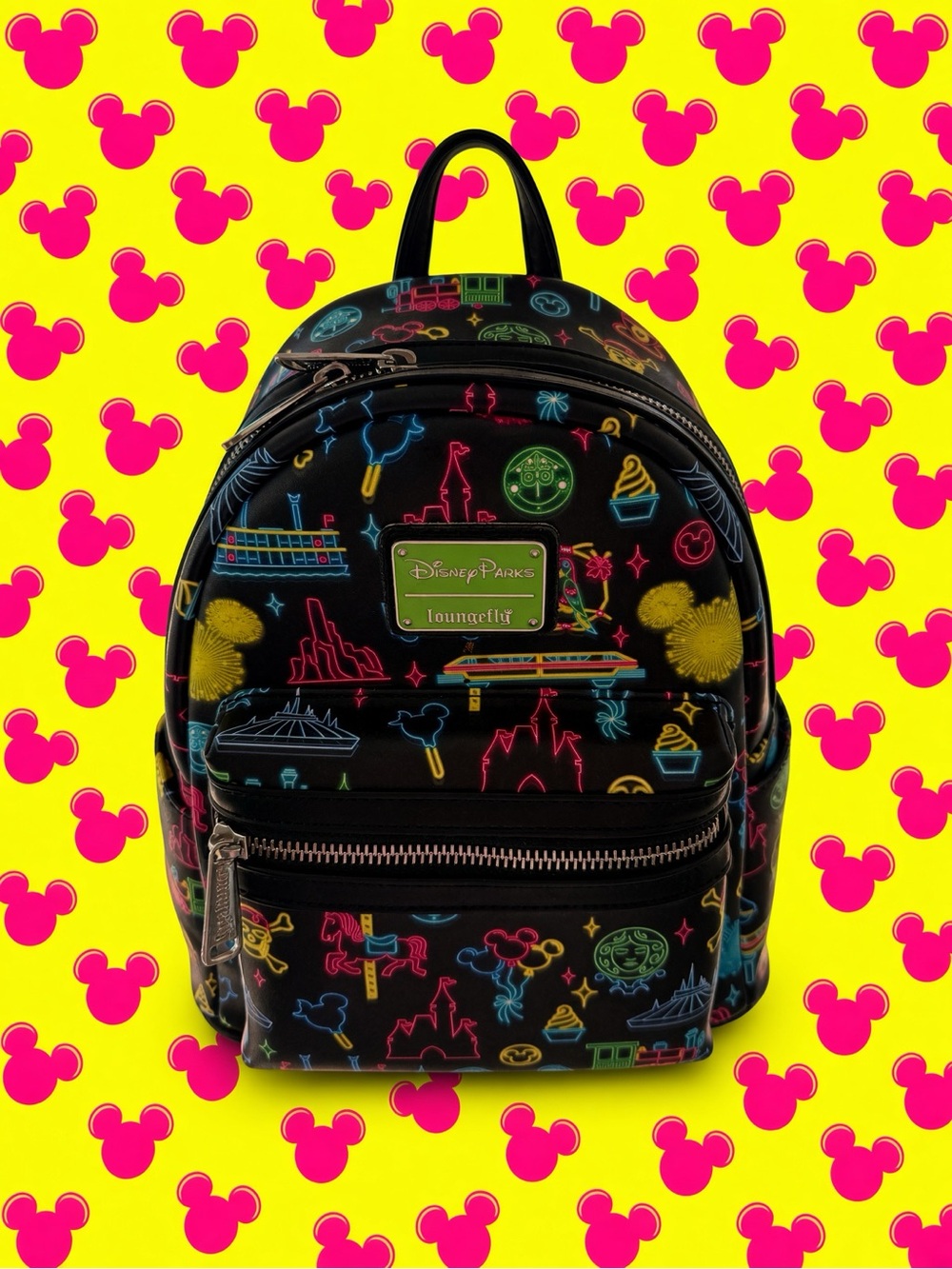 Disney Parks Black Neon Icon Backpack - Loungefly
